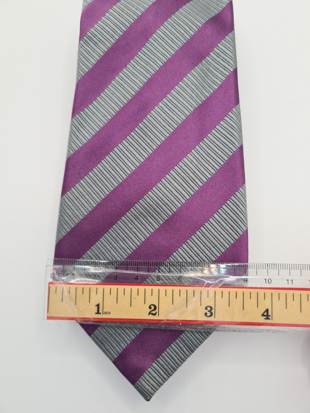Charles Tyrwhitt Grey Stripe Wedding Mens Silk Tie Classic Formal Necktie Striped Vintage Mens Tie UK BX14