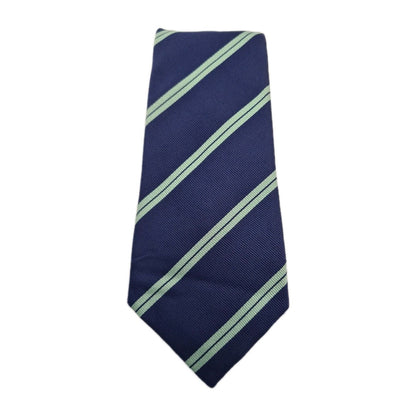 Charles Tyrwhitt Blue Stripe Business Mens Silk Tie Classic Formal Necktie Striped Vintage Mens Tie UK BX14
