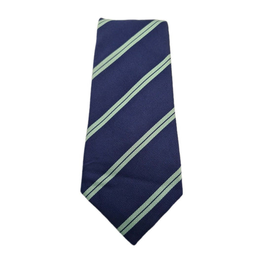 Charles Tyrwhitt Blue Stripe Business Mens Silk Tie Classic Formal Necktie Striped Vintage Mens Tie UK BX14
