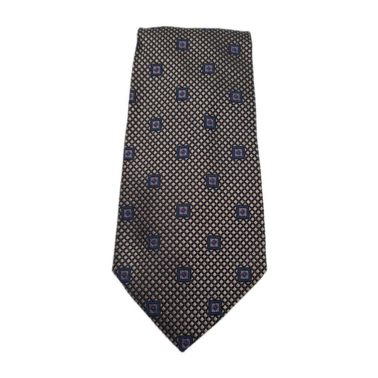 Vintage Geometric Made In UK Pattern Mens Silk Tie Classic Designer Necktie Geometric Vintage Mens Tie UK BX6