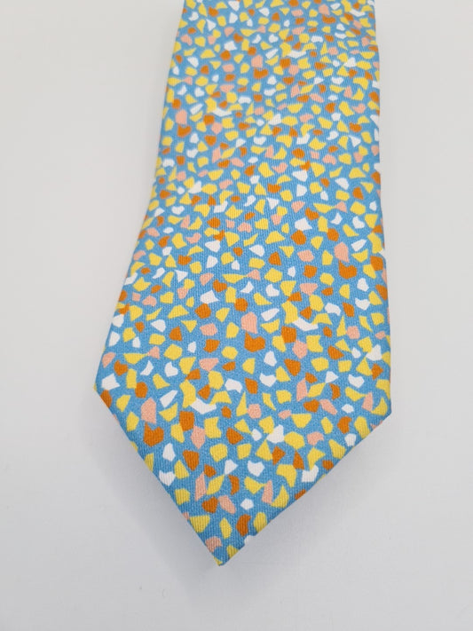 Multi Colour Art Pattern Wedding Silk Tie | Designer Mens Tie UK Vintage Mens Tie UK BX14
