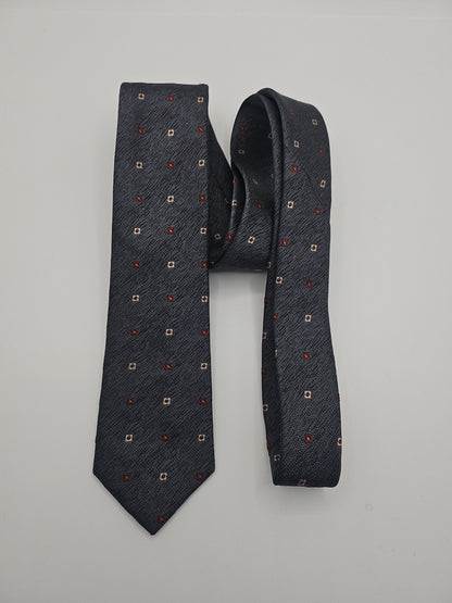 Penguin Grey Thin Mod Geometric Mens Silk Tie Wedding Formal Neck Tie BX16