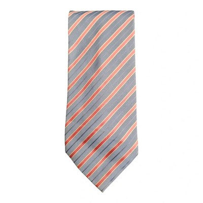 TM Lewin Pale Blue With Pink Stripes Silk Tie Mens Vintage Retro Wedding Formal Designer