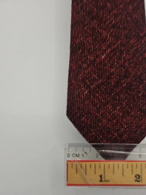 T.M Lewin Burgundy Woven Wool Thin Mens Tie Wedding Formal Neck Tie BX16 Vintage Retro Designer
