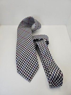 Charles Tyrwhitt Silk Tie Mens Multicoloured Checks Plaid Wedding Neck Tie Vintage Retro Formal