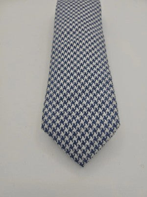 Laco Blue Hounds tooth pattern Mens Wool/Silk Tie Wedding Formal Neck Tie BX15 V Vintage Retro