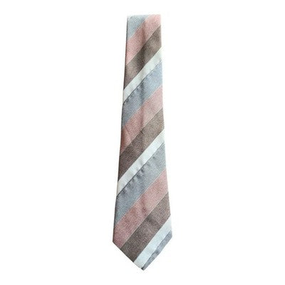 Paul Greco by Gelfer Striped Scottish Made Tie Mens Vintage Retro Wedding Formal Designer