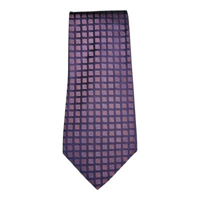 Erre Enne Como Purple Geometric Silk Tie Mens Vintage Retro Wedding Formal Designer Classic
