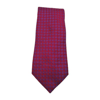 Charles Tyrwhitt Red Pattern Wedding Mens Silk Tie Classic Formal Necktie BX14 V Vintage Retro