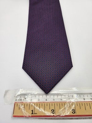 Hackett Silk Tie Mens Purple Blue Red Geometric Diamond Wedding Neck Tie Vintage Retro Formal