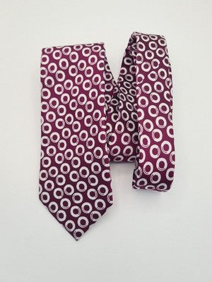 Charles Tyrwhitt Purple Circle pattern Silk Tie | Designer Mens Tie UK  BX2 Vintage Retro