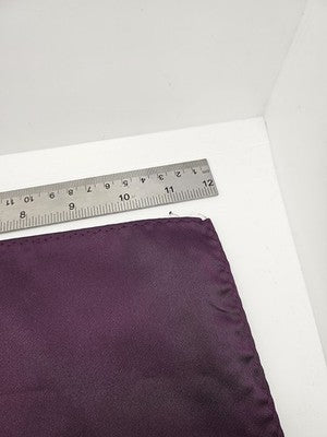 Debenhams Black Tie Pocket Square Mens Purple Plain Wedding Handkerchief Silk Formal Suit