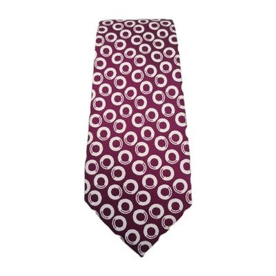 Charles Tyrwhitt Purple Circle pattern Silk Tie | Designer Mens Tie UK  BX2 Vintage Retro