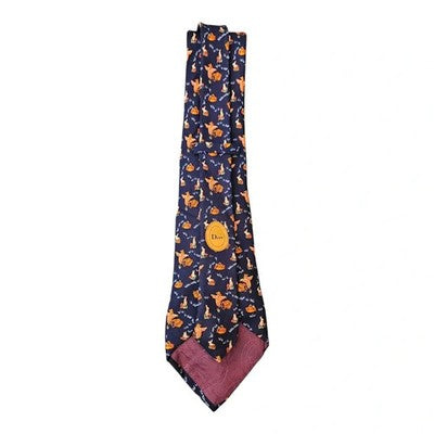 Christian Dior Scarecrow Harvest Autumm Silk Tie Mens Vintage Retro Wedding Formal Designer