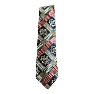 New Fast Vintage Tie With Geometric Pattern Mens Retro Wedding Formal Designer Classic Necktie