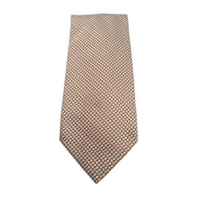 Chester Barrie Gold Geometric Mens Silk Tie Classic Designer Necktie Formal BX9 Vintage Retro