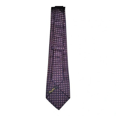 Erre Enne Como Purple Geometric Silk Tie Mens Vintage Retro Wedding Formal Designer Classic