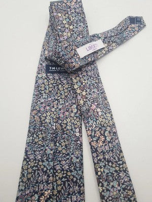 T.M Lewin Liberty Mens Silk Tie Classic Designer Necktie Formal Business BX1 Vin Vintage Retro
