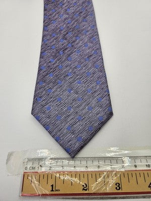 Ted Baker Silk Tie Mens Purple Blue Polka Dot Textured Wedding Neck Tie Vintage Retro Formal