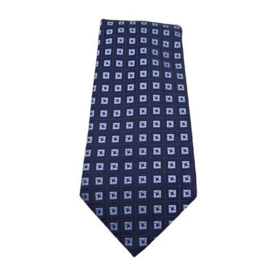 Charles Tyrwhitt Blue Square Geometric Silk Tie | Designer Mens Tie UK  BX2 Vintage Retro