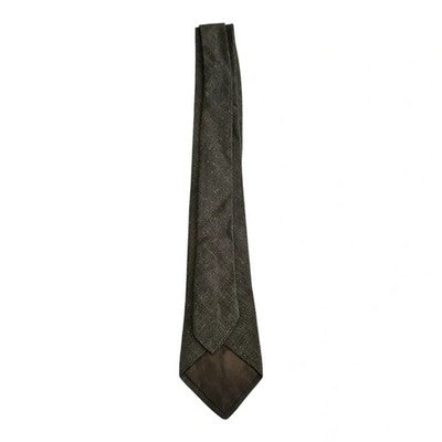 Thin Grey Retro Cotton Poly Tie Mens Vintage Wedding Formal Designer Classic Necktie Business