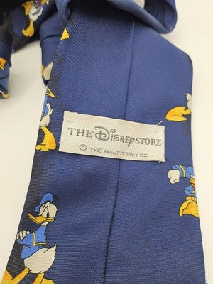 Disney Store Silk Tie Mens Blue Donald Duck Novelty Vtg Wedding Neck Clearance Vintage Retro