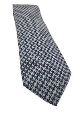 Laco Blue Hounds tooth pattern Mens Wool/Silk Tie Wedding Formal Neck Tie BX15 V Vintage Retro