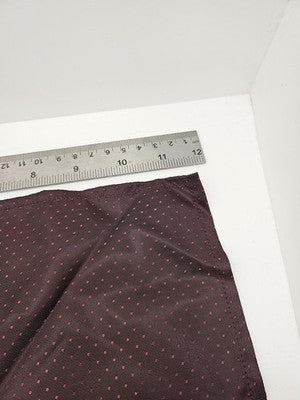 Mens Silk Pocket Square Brown Polka Dot Vtg Wedding Handkerchief Hankie Formal Suit Vintage