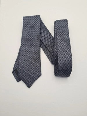 Hugo Boss Slim Grey Pattern Mens Silk Tie Classic Designer Necktie BX11 Vintage Retro Wedding