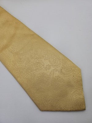 Hawes and Curtis Silk Tie Mens Gold Paisley Textured Vtg Wedding Neck Tie Vintage Retro Formal