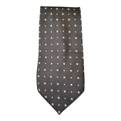 Carabou Navy Blue / Black Retro Tie Mens Vintage Wedding Formal Designer Classic Necktie
