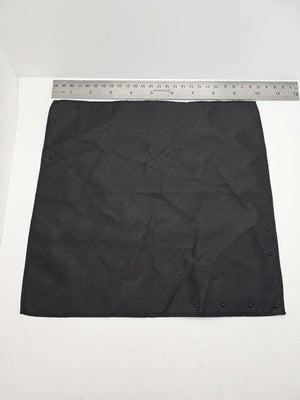 Mens Pocket Square Black Vtg Retro Wedding Pre-Loved Vintage Poly 8''-10'' Silk Handkerchief