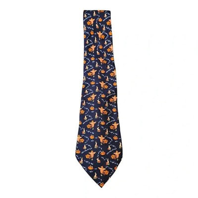 Christian Dior Scarecrow Harvest Autumm Silk Tie Mens Vintage Retro Wedding Formal Designer