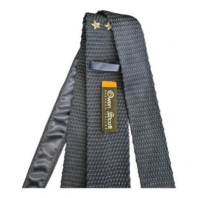 Owen Scott Navy Blue Knit Tie with 3 Star Pattern Mens Vintage Retro Wedding Formal Designer