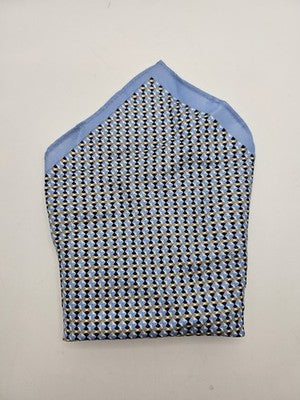 Mens Pocket Square Magnusson Vtg Retro Wedding Pre-Loved Vintage Poly 8''-10'' Silk