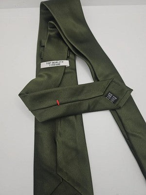 Green Hand Made 7 Piece Mens Silk Tie Wedding Formal Neck Tie BX16 Vintage Retro Designer