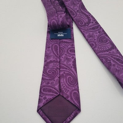 Moss 1851 Jacquard Mens Silk Tie Classic Designer Necktie Formal Business BX1 Vintage Retro