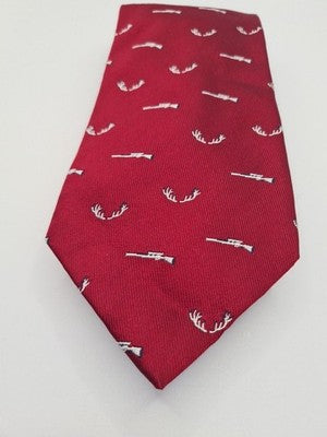 Barbour red Hunting Shooting pattern Silk Tie | Designer Mens Tie UK  BX2 Vintage Retro Wedding