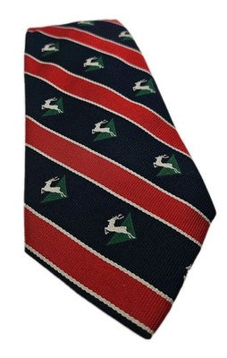 Turnbull and Asser Deer Pattern Blue Mens Silk Tie Wedding Formal Neck Tie BX17 Vintage Retro