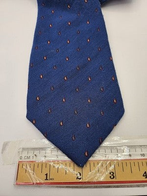 Aquascutum Silk Tie Mens Blue Paisley Teardrop Vtg Wedding Neck Tie Vintage Retro Formal