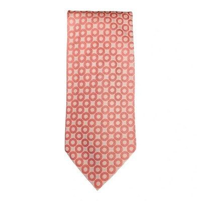 Jaeger Pale Pink Geometric Silk Tie Mens Vintage Retro Wedding Formal Designer Classic Necktie