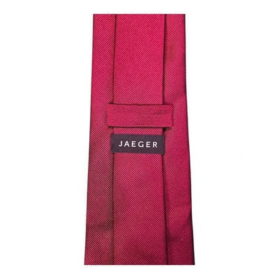 Jaeger All Red Silk Tie Mens Vintage Retro Wedding Formal Designer Classic Necktie Business