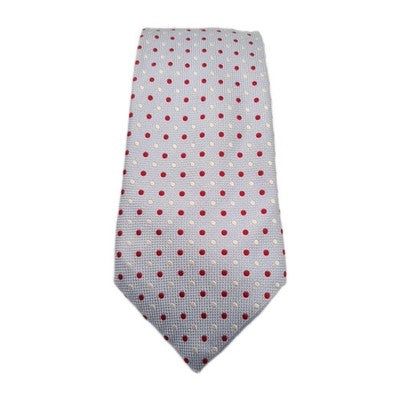 Canali Blue red Spotty Pattern Wide Mens Silk Tie Classic Designer Necktie BX10 Vintage Retro