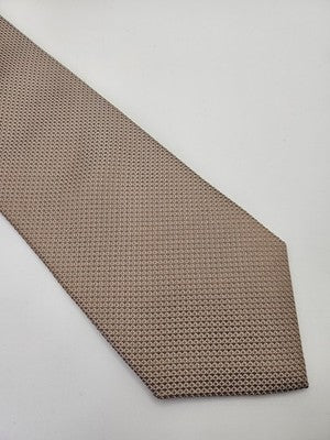 Charles Tyrwhitt Silk Tie Mens Beige Textured Woven Vtg Wedding Neck Tie Vintage Retro Formal