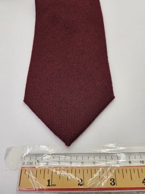 Pierre Van Buck Wool Tie Mens Burgundy Red Textured Woven Vtg Wedding Neck Tie Vintage Retro
