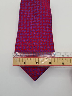 Charles Tyrwhitt Red Pattern Wedding Mens Silk Tie Classic Formal Necktie BX14 V Vintage Retro