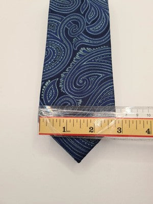 Blue Paisley Jacquard Pattern Silk Tie | Designer Mens Tie UK  BX13 Vintage Retr Retro Wedding