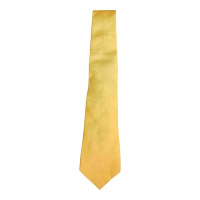 TM Lewin Solid Yellow Golden Silk Tie Mens Vintage Retro Wedding Formal Designer Classic