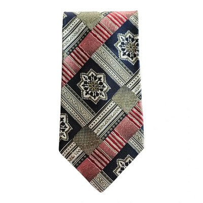 New Fast Vintage Tie With Geometric Pattern Mens Retro Wedding Formal Designer Classic Necktie