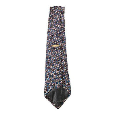 Santo Stefano Black Diamond Colourful Italian Silk Tie Mens Vintage Retro Wedding Formal
